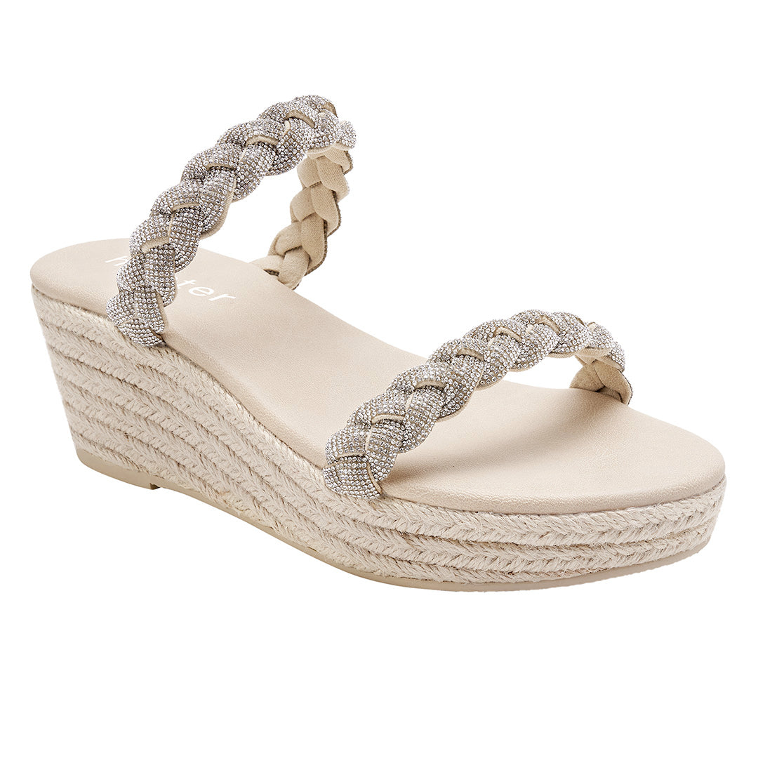 Tiara Espadrille & Viva Espadrille Bundle - Beige/Silver holster Australia