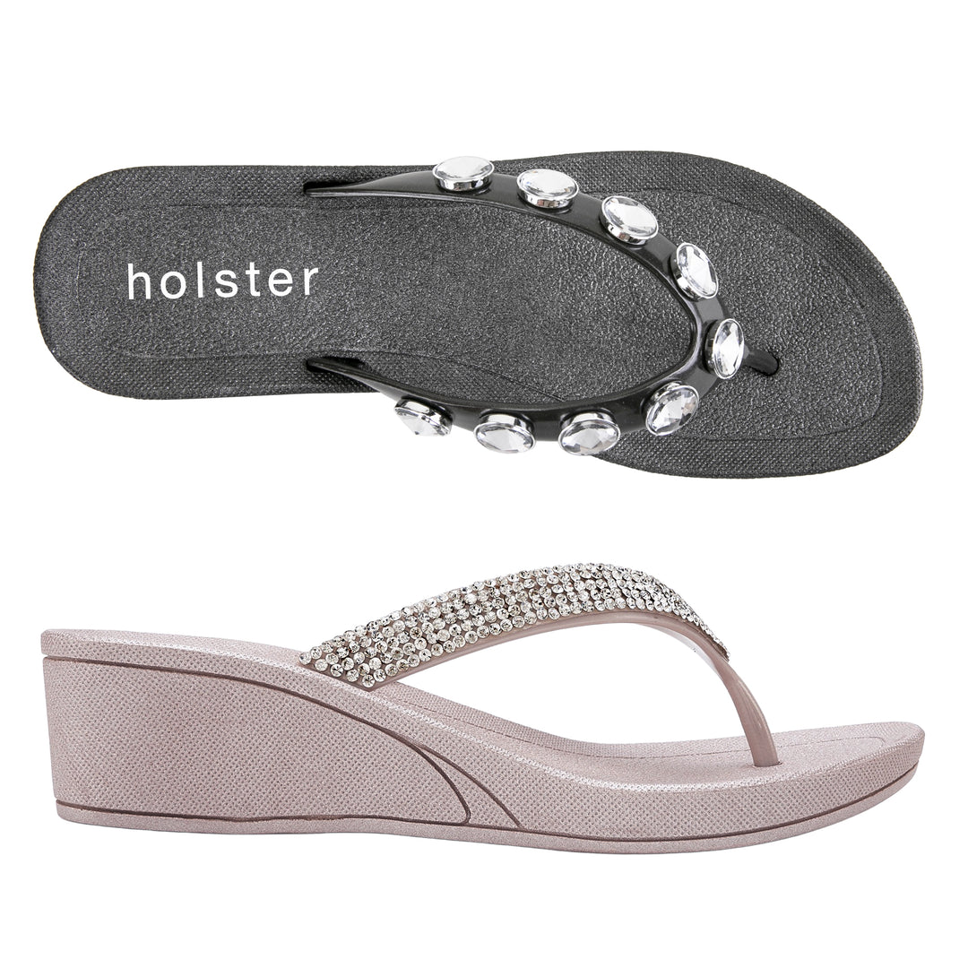 Neptune Wedge & Alice Wedge Bundle - Black / Champagne