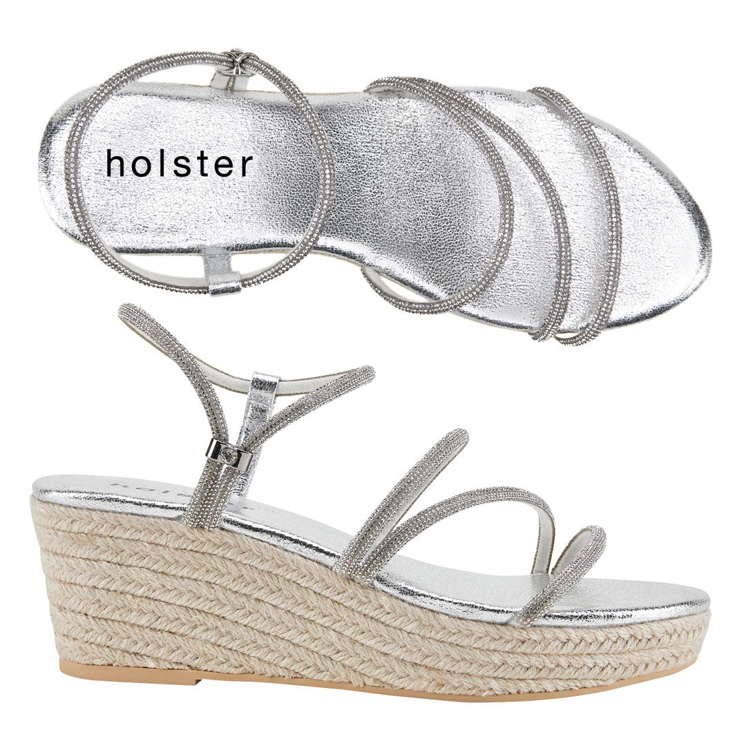 Viva Espadrille - Silver holster Australia