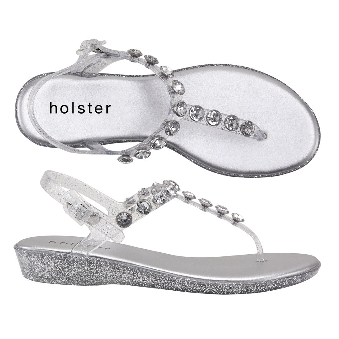 Amalfi Wedge - Clear Glitter holster Australia
