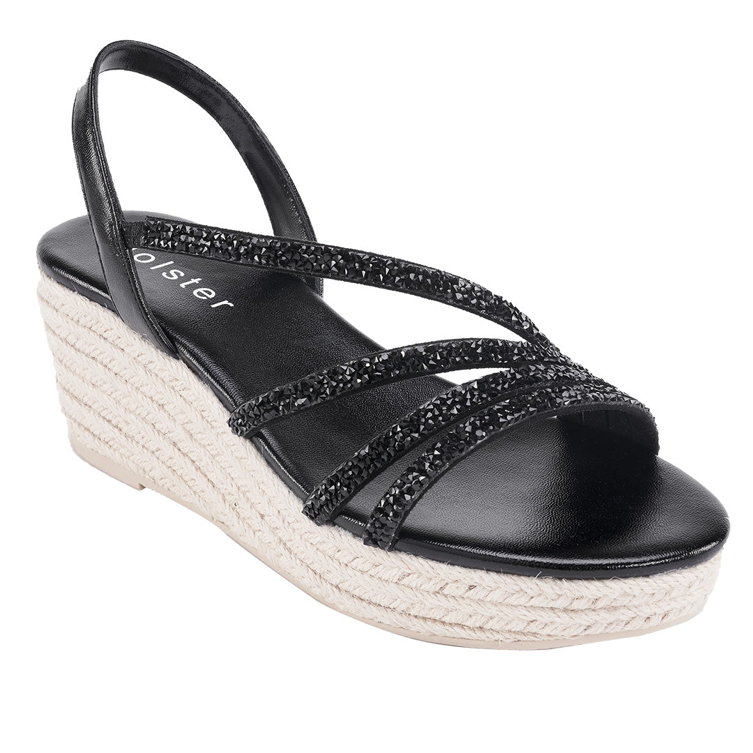 Party Espadrille - Black holster Australia