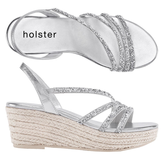 Party Espadrille - Silver holster Australia
