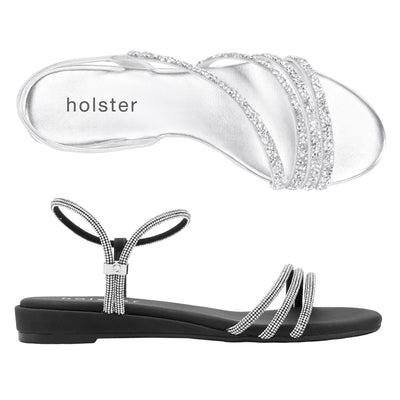Party Low Wedge & Revel Low Wedge Bundle - Silver / Black Holster Australia