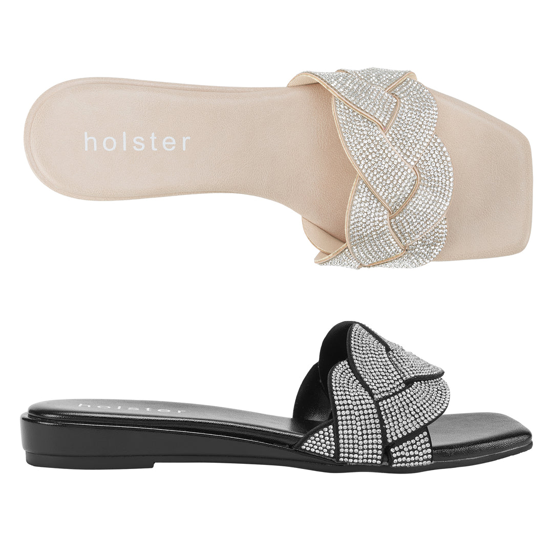 Anastasia Low Wedge Bundle - Beige / Black Holster Australia