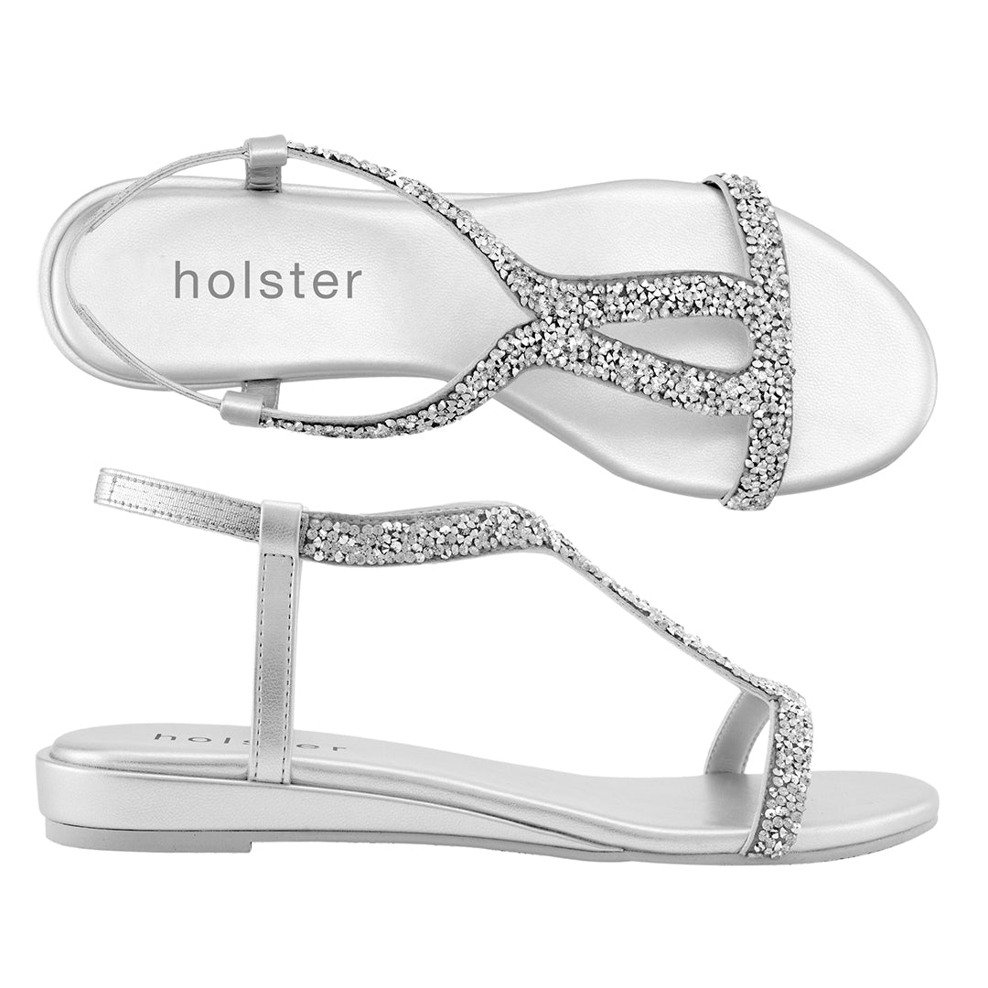 Strut Low Wedge - Silver