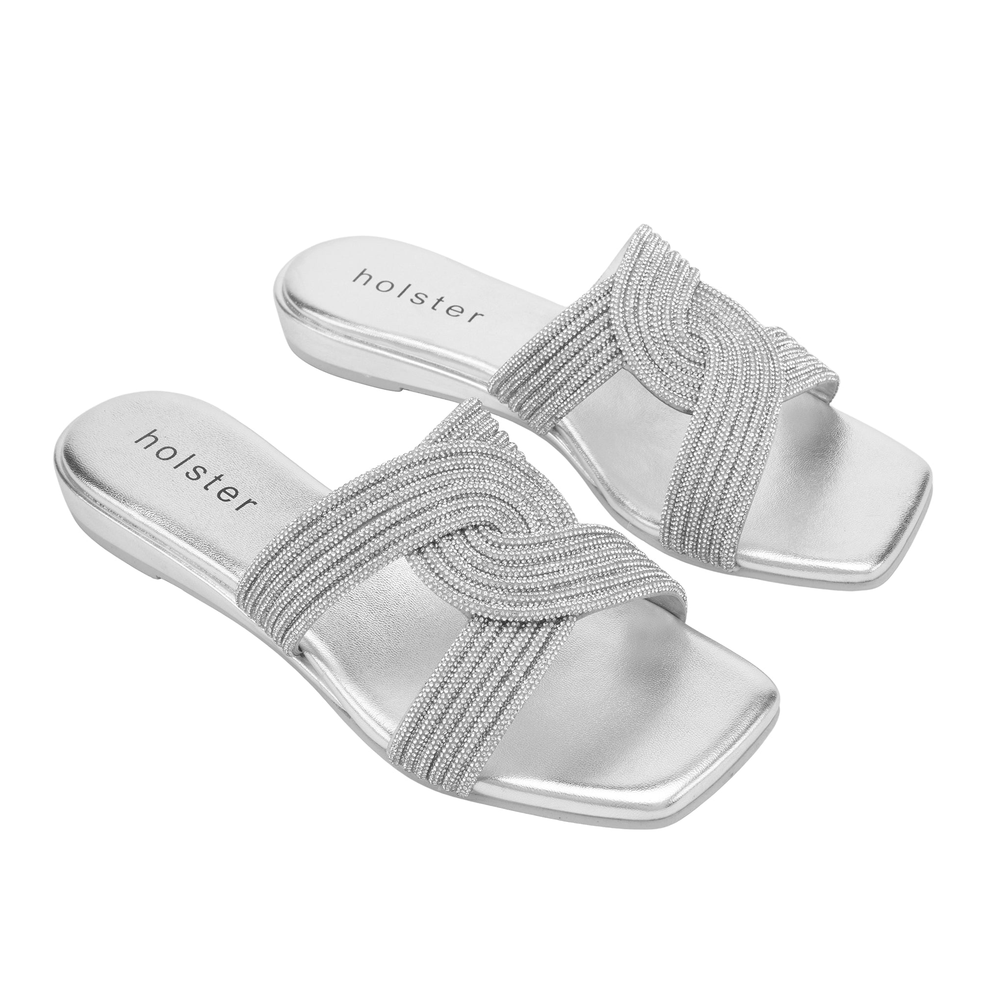 Zara Low Wedge - Silver Holster Australia