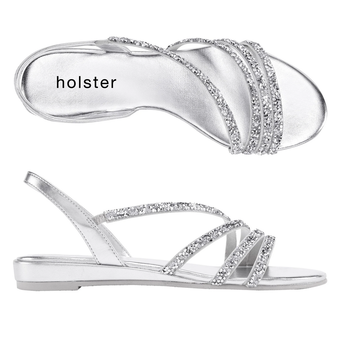 Party Low Wedge - Silver holster Australia