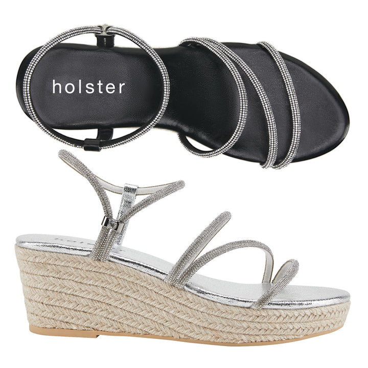 Viva Espadrille Bundle - Black/Silver holster Australia